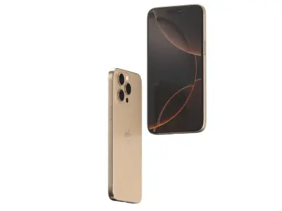 Apple iphone 16 pro max Desert 3D model