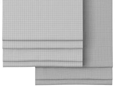 Roman Curtains 79 Westelm Crossweave Roman Shades 3D model
