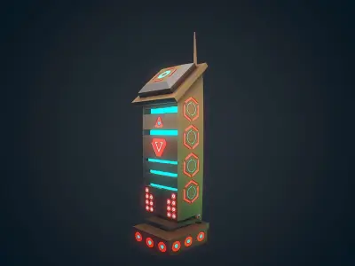 Sci-fi Building - 01 Low-poly 3D model