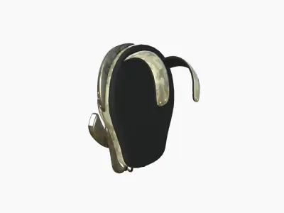 SciFi Backpack D10 Desert Camouflage - Fashion Character Design Low-poly 3D model