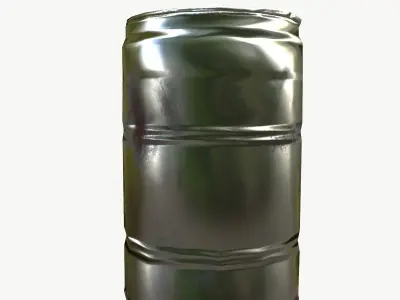 Barrel flammable Low-poly 3D model