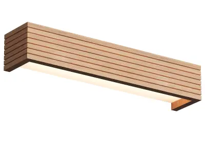 Wood Rustic LED Bathroom Vanity Wall Lighting 3D model