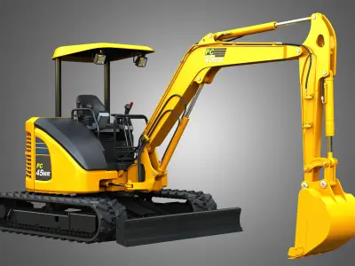 PC45MR-5 Small Hydraulic Excavator 3D model
