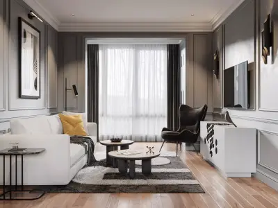 apartment interior scenes       3D model order