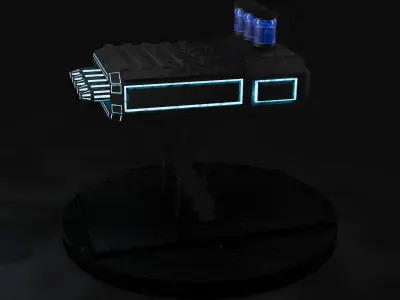 Sci fi Chemical missile lounger Low-poly 3D model