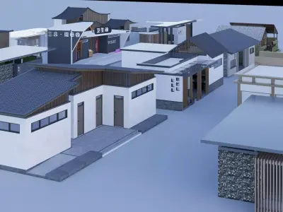 Public Restroom Building -B3 3D model