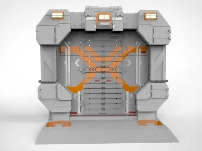 sci fi door 10 3D model