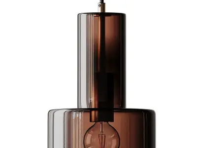 Hubsch Glass Pendant Lamp in Brown 3D model