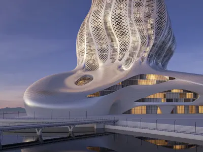 Futuristic building 43 3D model