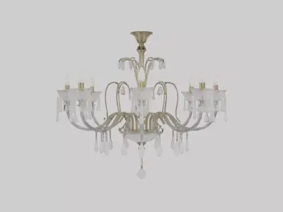 Glass chandelier model Low-poly 3D model