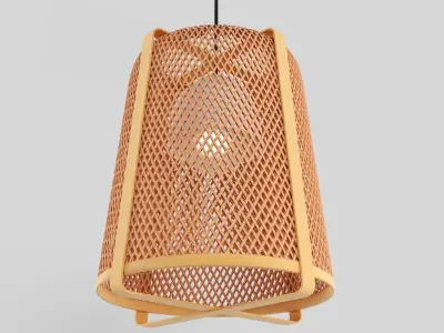 2 SINNERLIG Woven pendant lamp by PBR Materials Low-poly 3D model