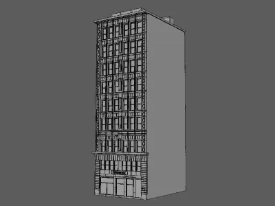 buiding tall building in sky 3D model