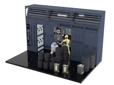 Set 1e - Death Star Alcove 2 1-18 scale Kenner Hasbro 3D Model Pack