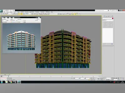 Residence Architectural 3d Model with Render Scene Low-poly 3D model