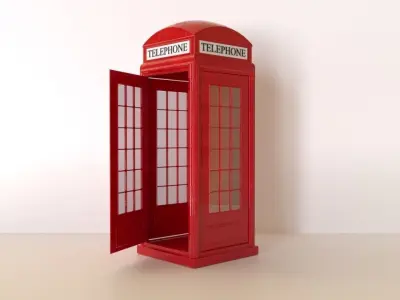 The red telephone box Free 3D model
