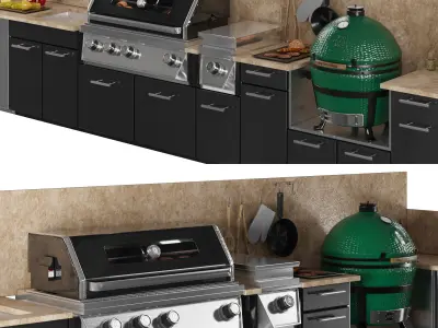 TREX outdoor kitchen 3D model