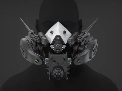 Cyberpunk Mask - Highpoly 3D model