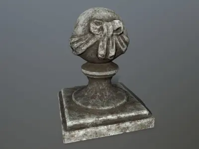 ornamental  stone Low-poly 3D model