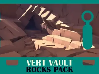 Vert Vaults - Rocks pack Low-poly 3D model
