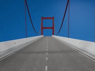 Low Poly Bridge  Game-Ready 3D Model  Low-poly 3D model