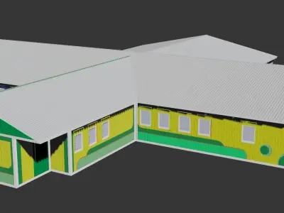 Kindergarten Modular Building 460m2 3D model