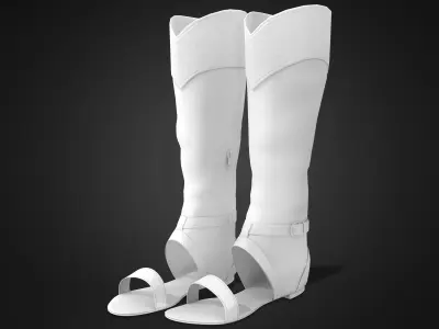 Lorie Flat Boots Sandals Low-poly 3D model