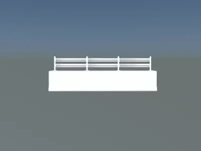 Realistic Concrete Guardrail 3D print model
