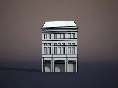 Apartment House 34 Low-poly 3D model