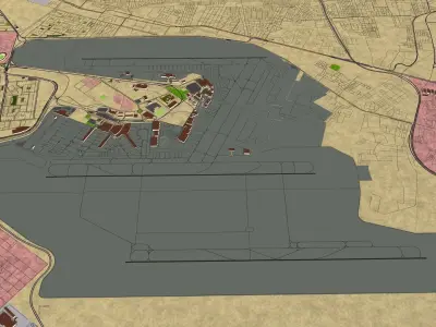 Cairo city Egypt Oct 2020 Low-poly 3D model