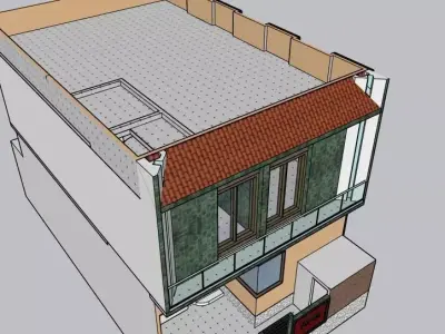 25x45 House design 3D model