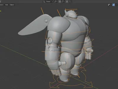 Big hero 6 - Red Baymax rigged 3D model