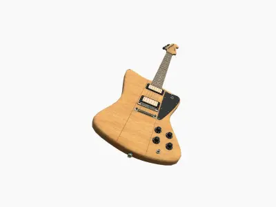 Electric Guitar G09 Light Wood - Music Instrument Design Low-poly 3D model