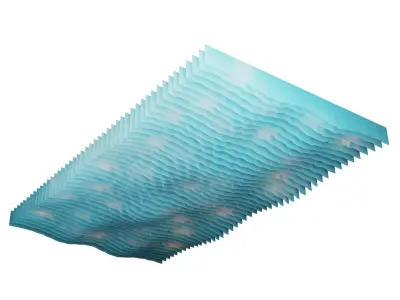 Fabric suspended ceiling 4 3D model