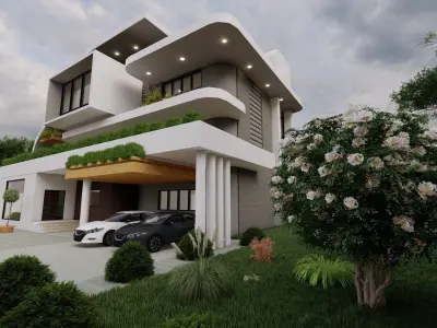 Villa modern 3D model