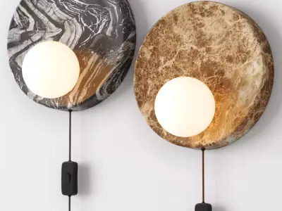 Sintra - marble wall light 3D model