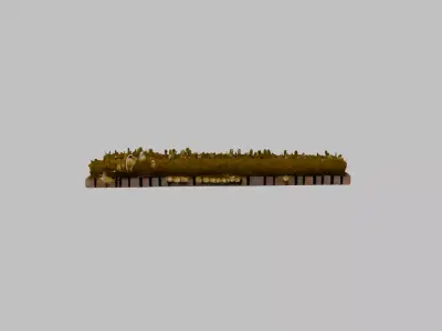 cobbled street section 3 Low-poly 3D model