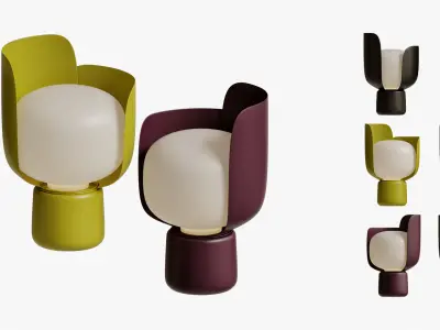 Fontanaarte Blom Polyethylene table lamp 3D model