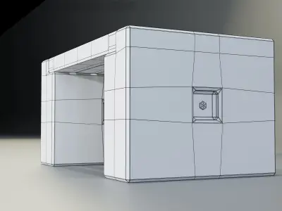 Concrete Bench - Type 3A mid 3D model