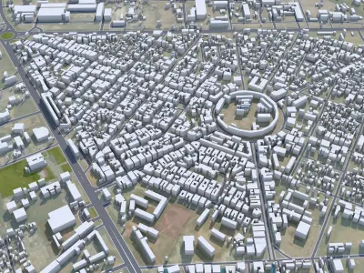 Sekondi Takoradi Ghana 20km AI Low-poly 3D model