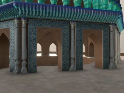 Samarkand Historical Building Low-poly 3D model