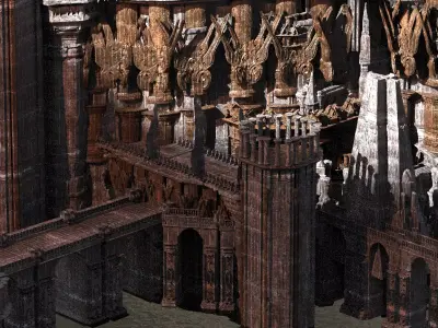 Dark Ages Fortress Celtic 3D model