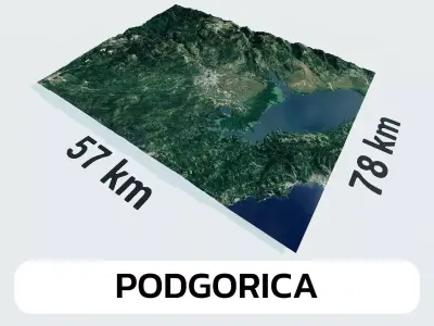 Podgorica Montenegro City Landscape 3D Model 3D model