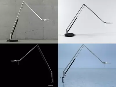Lifto desk lamp with different angles 3D model
