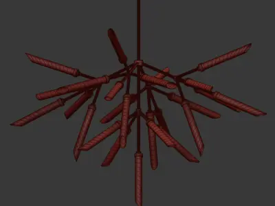 Spur Pendant Chandelier loftconcept 3D model