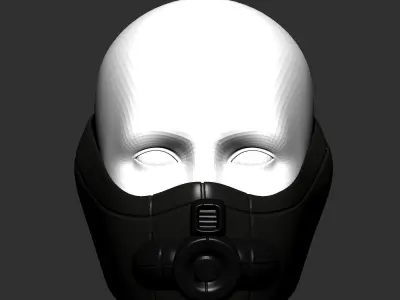 gas mask helmet scifi high poly sculpt 3d printable  3D model 5