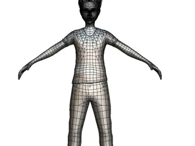 Cartoon Low Poly Style Avatar 010 Low-poly 3D model