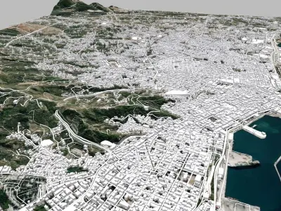 Cityscape Patras Greece 3D model