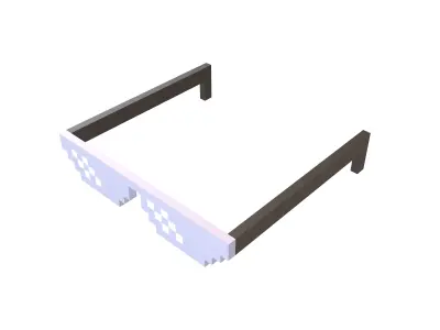 Pixel Sunglasses V1 006 Low-poly 3D model