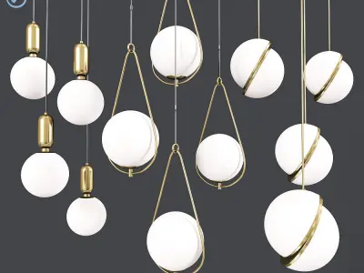 Ceiling Light Collection 02 3D model