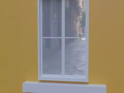 Low poly window 3 Cartagena Low-poly 3D model